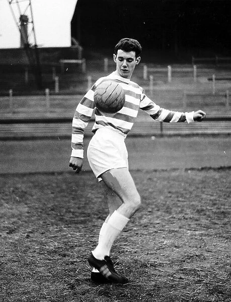George Connelly Celtic footballer aged 16 years old February 1966 juggling ball Parkhead