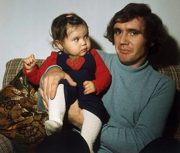 George Connelly at home with his daughter September 1974