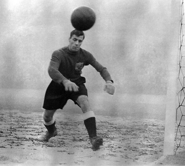 George Farm Blackpool Goalkeeper 1948 - 1960, pictured in action November 1948