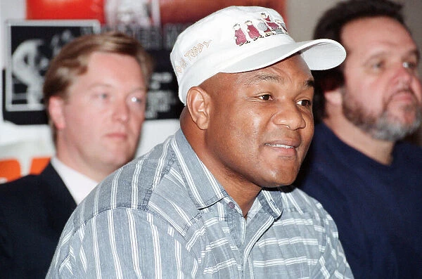 George Foreman at a press conference. 19th September 1990