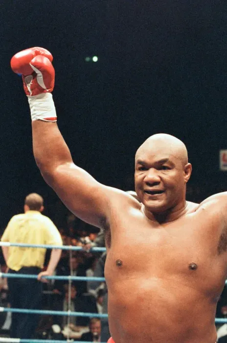 Framed Print : George Foreman vs. Terry Anderson, London Arena, London Framed Print : George Foreman vs. Terry Anderson, London Arena, London
