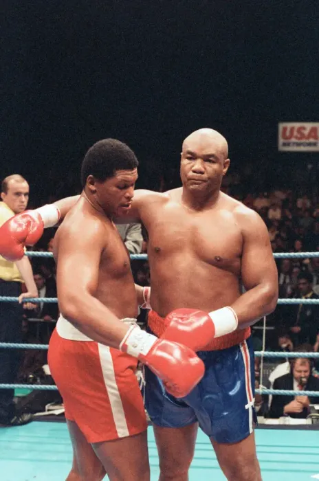 Framed Print : George Foreman vs. Terry Anderson, London Arena, London