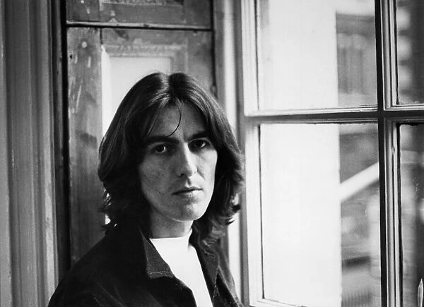 George Harrison of The Beatles pop group pictured at the Apple Headquarters in London