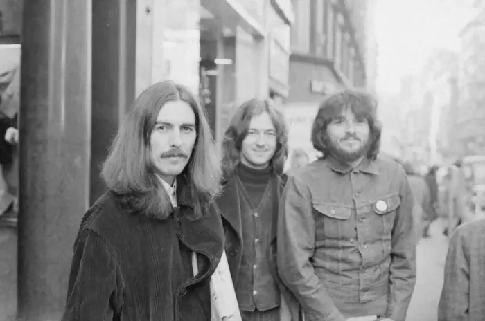 Framed Print : George Harrison leaves the Midland Hotel, New Street, Birmingham on his way to perform
