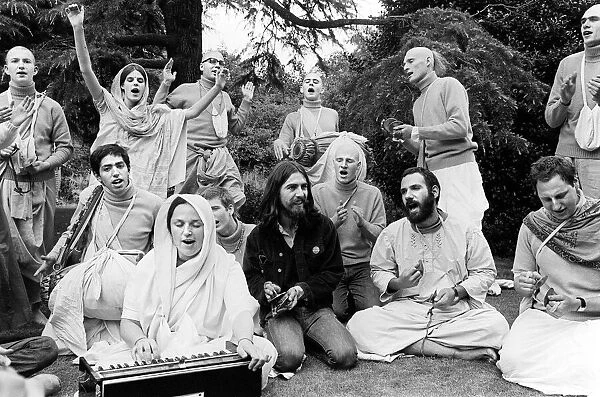 George Harrison Radha Krishna Temple August 1969 George with members of the 12 strong