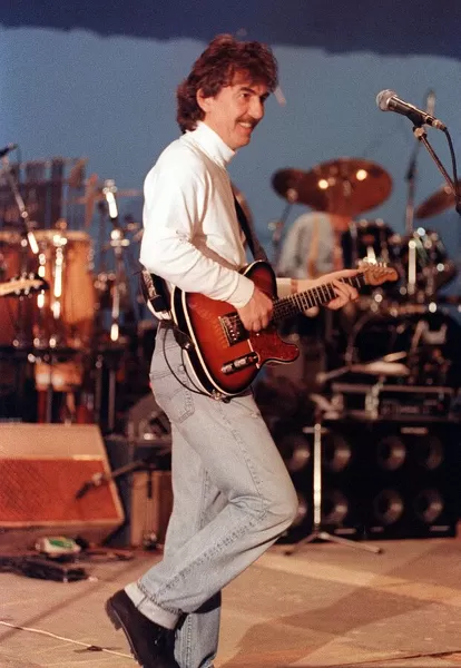 George Harrison rehearsing at Shepperton Studios for his London Concert April 1992