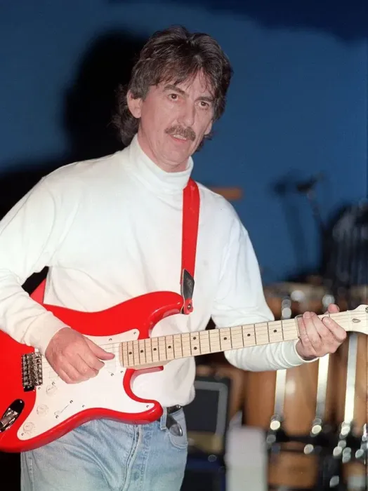 Framed Print : George Harrison rehearsing at Shepperton Studios for his London Concert Monday 6th April Framed Print : George Harrison rehearsing at Shepperton Studios for his London Concert Monday 6th April