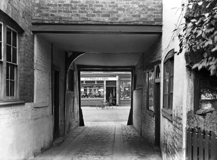 Framed Print : George Inn yard, Uxbridge, London (formerly Middlesex) looking towards F. F Framed Print : George Inn yard, Uxbridge, London (formerly Middlesex) looking towards F. F