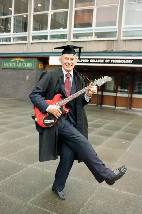 Framed Print : George Martin launching the worlds first degree course in pop music Framed Print : George Martin launching the worlds first degree course in pop music