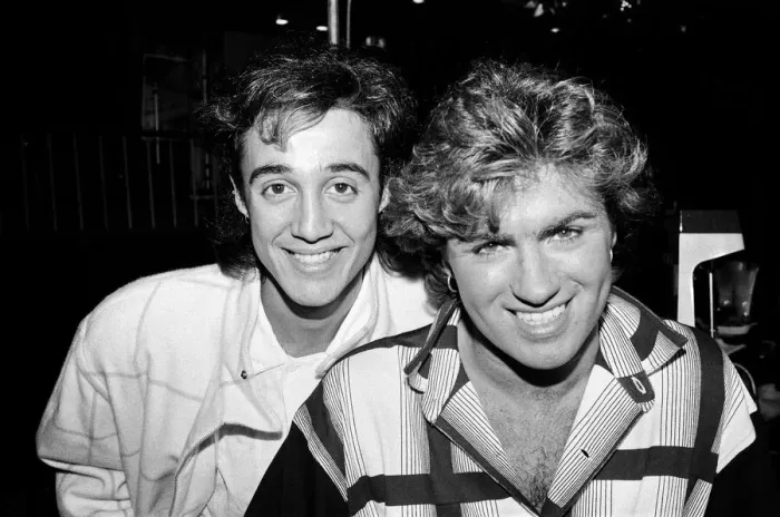 Framed Print : George Michael and Andrew Ridgeley of the pop group Wham! 2nd November 1984 Framed Print : George Michael and Andrew Ridgeley of the pop group Wham! 2nd November 1984