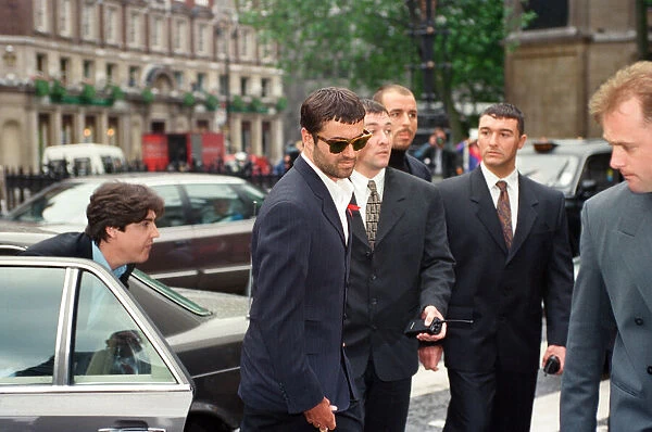 George Michael arriving at the High Court, during his failed court battle to be released