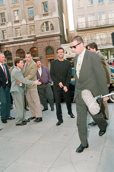 George Michael arriving at the Law Courts for his legal battle with Sony