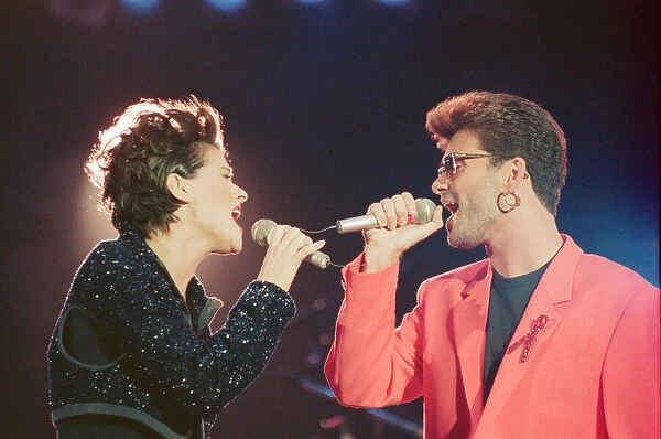 George Michael and Lisa Stansfield perform These Are The Days of Our Lives at The Freddie
