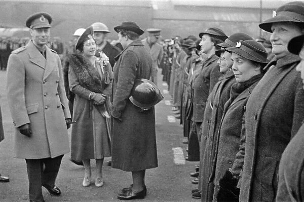 George VI and Queen in Coventry, 25th february 1942
