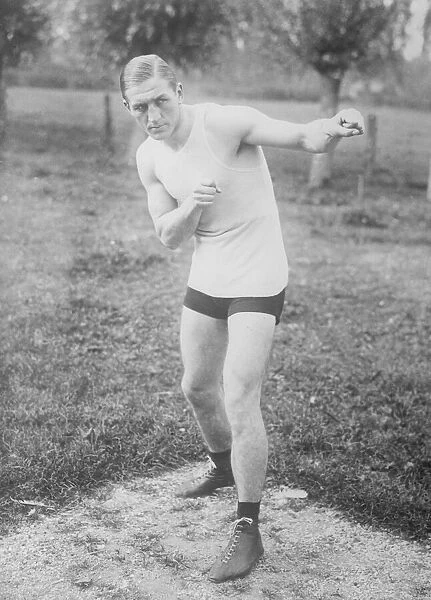 Georges Carpentier seen here in training for his bout against Ted (Kid