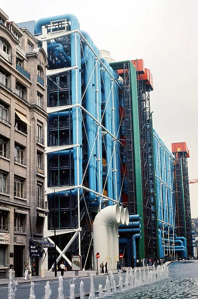 Georges Pompidou Centre, Paris, France. August 1977