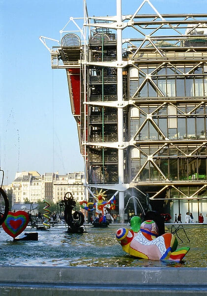 Georges Pompidou Centre, Paris, France. October 1985
