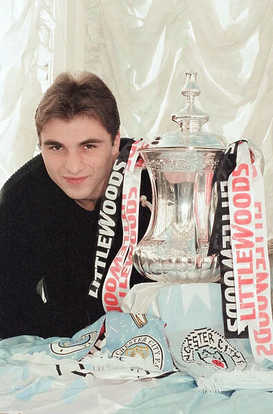 Georgi Kinkladze, Manchester City midfielder, photocall with The FA Cup sponsored by