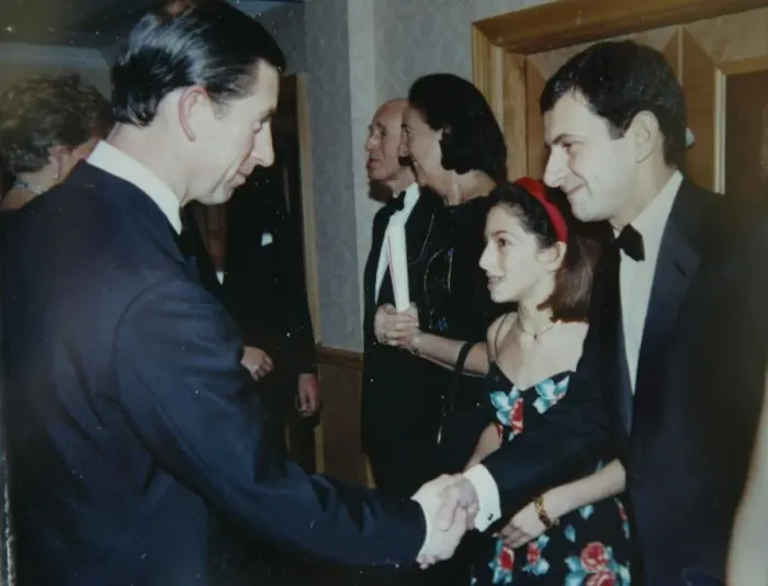 Framed Print : Gerald Ratner with Prince Charles in 1990 Framed Print : Gerald Ratner with Prince Charles in 1990