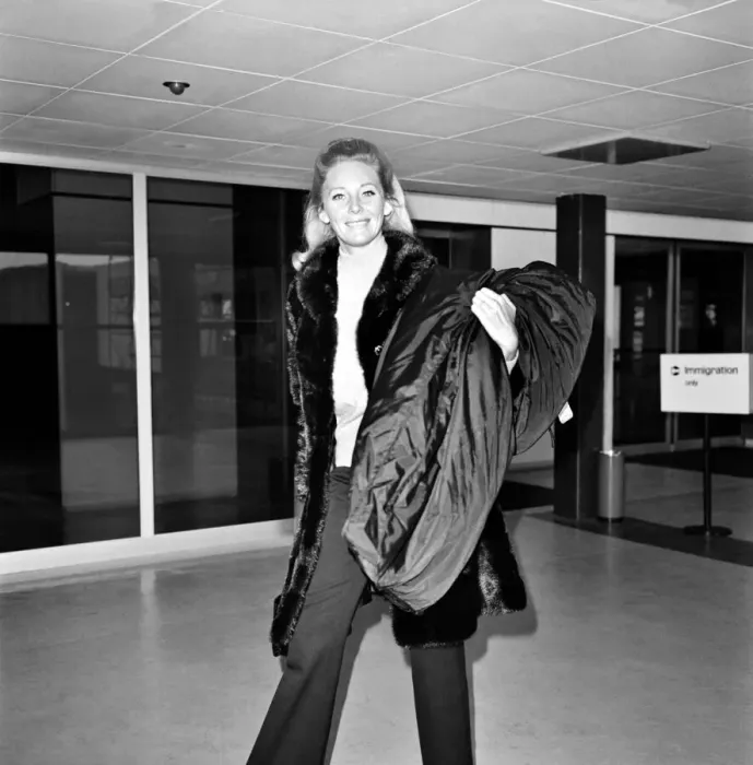 Framed Print : German actress Marly Hass today left Heathrow Airport for Hollywood where she lives