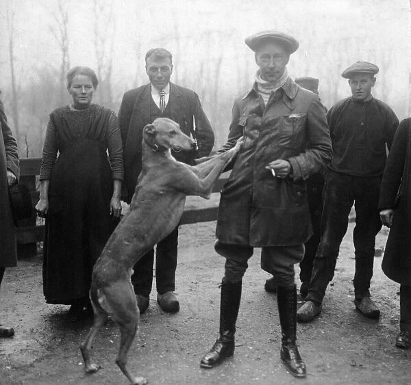 German Ex-Crown Prince Wilhelm seen here in exile in Holland. 28th November 1918