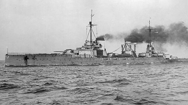 The German Imperial Battlecruiser SMS Seydlitz seen here during Operation ZZ