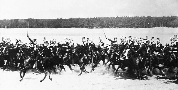 German Lancers seen here during army manoeuvres in October 1913