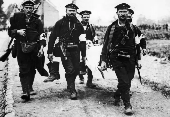 Framed Print : German Sailors. As they are not required for duty at sea Framed Print : German Sailors. As they are not required for duty at sea