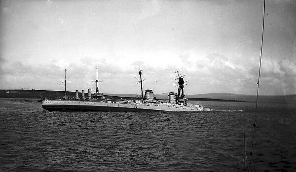 German ships scuttled at scapa flow. Circa 1919