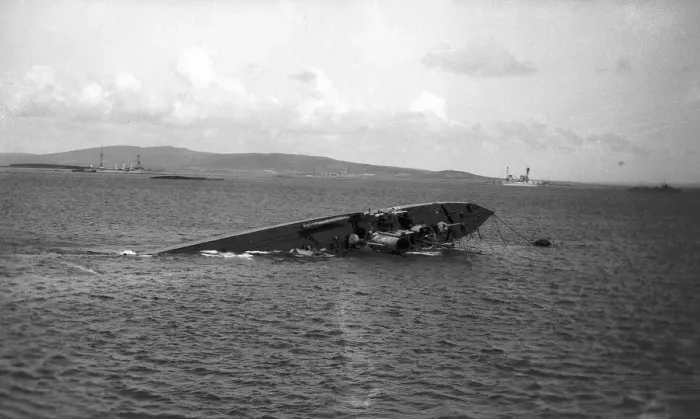 Framed Print : German ships scuttled at scapa flow. Circa 1919 Framed Print : German ships scuttled at scapa flow. Circa 1919