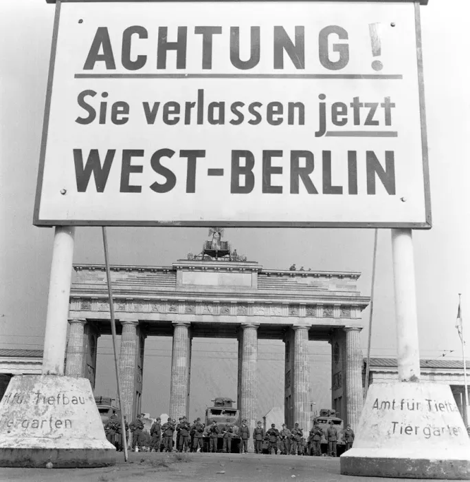 Framed Print : Germany Berlin Wall The border between East and West Berlin closed 1961 Brandenburg