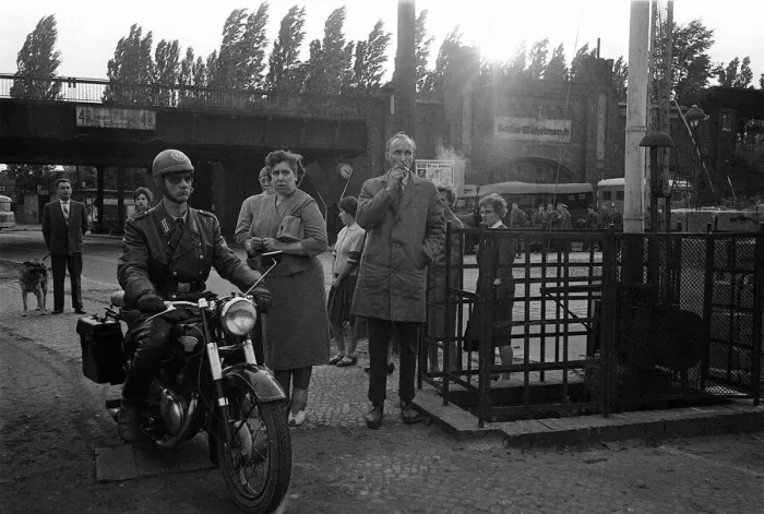 Framed Print : Germany Berlin Wall October 1961 Views of soldiers patrolling the Berlin Wall