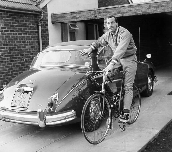 Gerry Byrne, Liverpools international full back, leaves his Jag in the drive