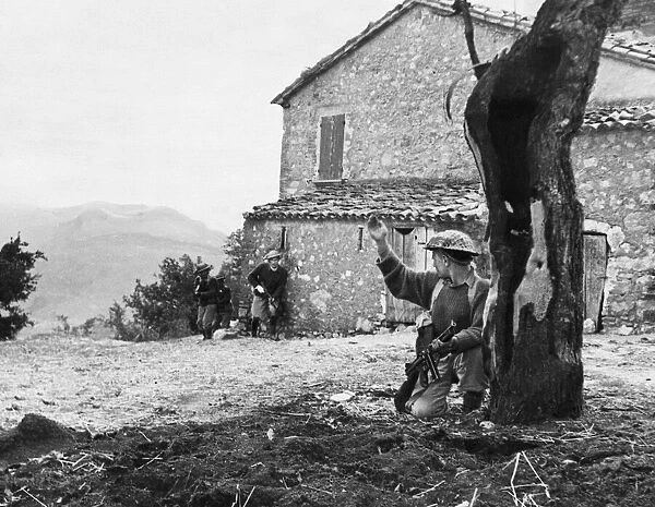 Ghurka scout in Italy in the heat of battle during Second World War