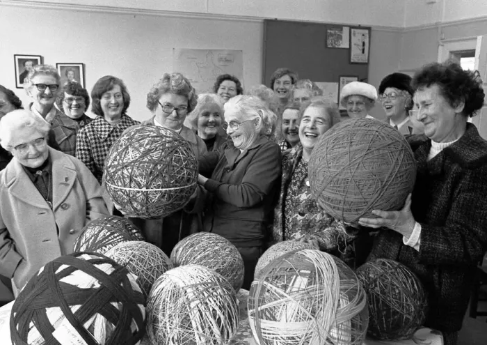 Framed Print : A giant ball of wool proved a winner for Halford Thursday Club in a competition organised Framed Print : A giant ball of wool proved a winner for Halford Thursday Club in a competition organised