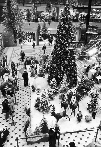 The giant Christmas tree and display in Halle Square, in the The Arndale Centre