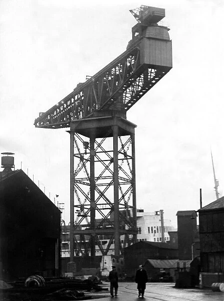 The giant crane at the Walker Naval shipyard on the River Tyne