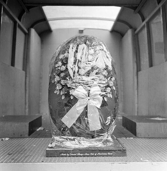 Giant Easter Egg more than three feet high and filled with 75 pounds of chocolate