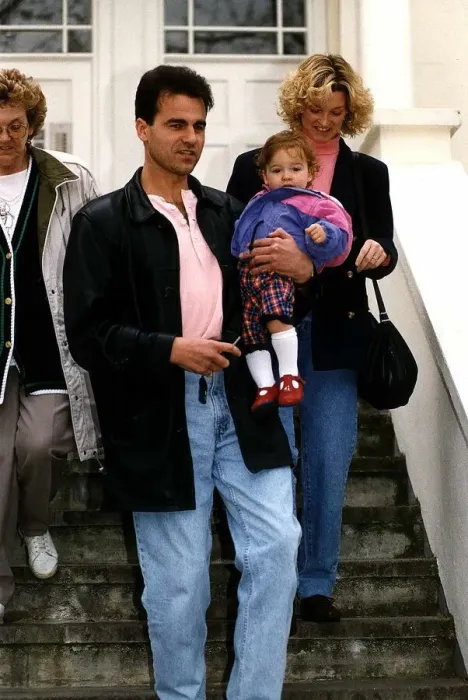 Framed Print : Gillian Taylforth Actress Leaving her highbury home with her boyfriend