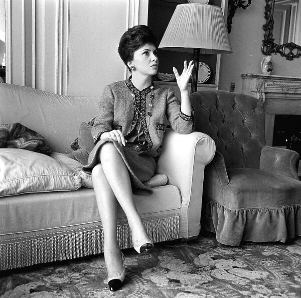 Gina Lollobrigida actress pictured in the Savoy Hotel in London in 1963 Y2K