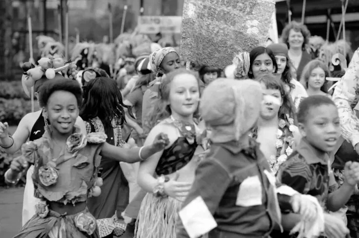Framed Print : Girl  /  Hat  /  Unusual: Trinidad Carnival in Kensington. February 1975 75-00811