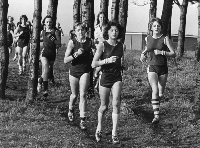 Framed Print : Girls compete in the Langbaurgh schools annual Cross Country championships