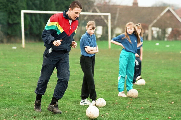 Girls at St Davids School, Acklam, are put through their paces during a visit by Jim