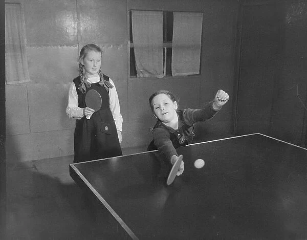 Girls Table Tennis contest at West Bromwich, Shows Josie Scollock (11
