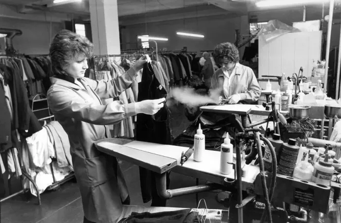Framed Print : Girls at the Wycliffe Road laundry in Sunderland making sure everything gets that special Framed Print : Girls at the Wycliffe Road laundry in Sunderland making sure everything gets that special