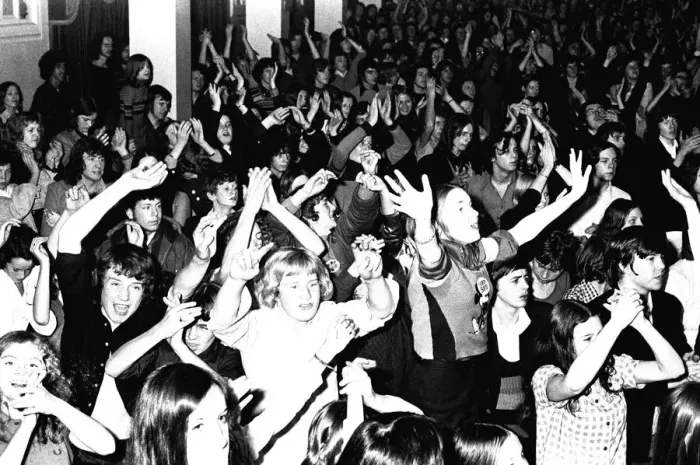 Framed Print : Glam rock band Slade perform in concert at Newcastle City Hall 4 November 1972