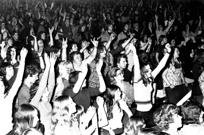 Framed Print : Glam rock band Slade perform in concert at Newcastle City Hall 4 November 1972