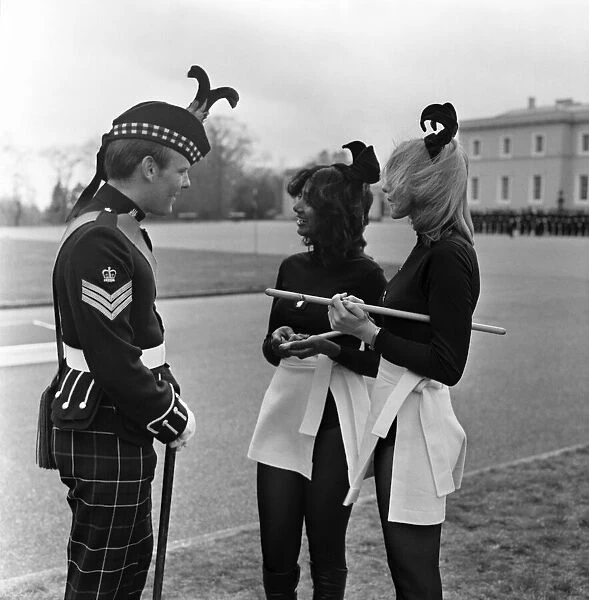 Glamour  /  Military  /  Unusual: Bunny girls at Sandhurst. April 1977 77-01991-006
