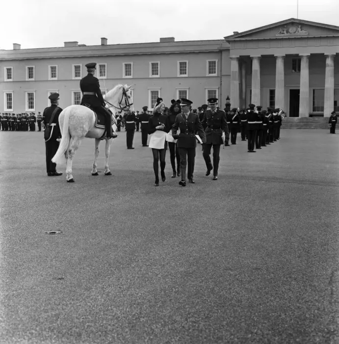 Framed Print : Glamour  /  Military  /  Unusual: Bunny girls at Sandhurst. April 1977 77-01991-003