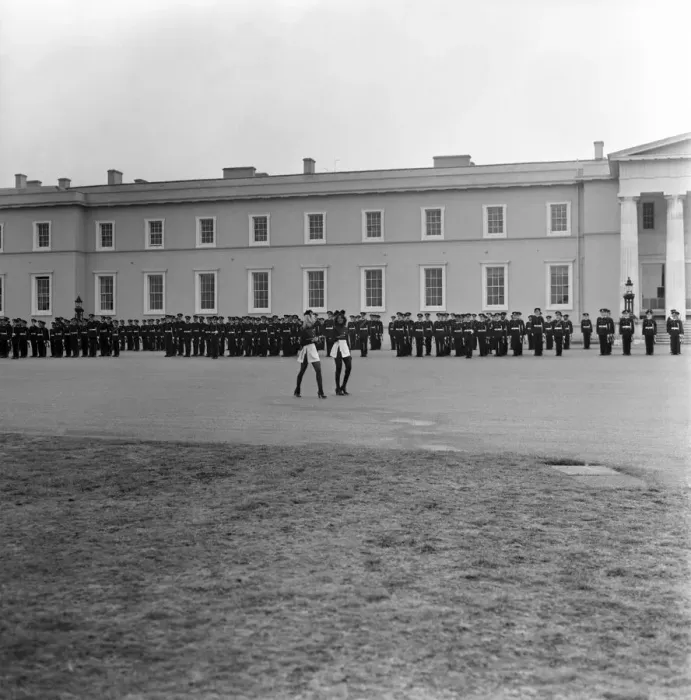 Framed Print : Glamour  /  Military  /  Unusual: Bunny girls at Sandhurst. April 1977 77-01991-001